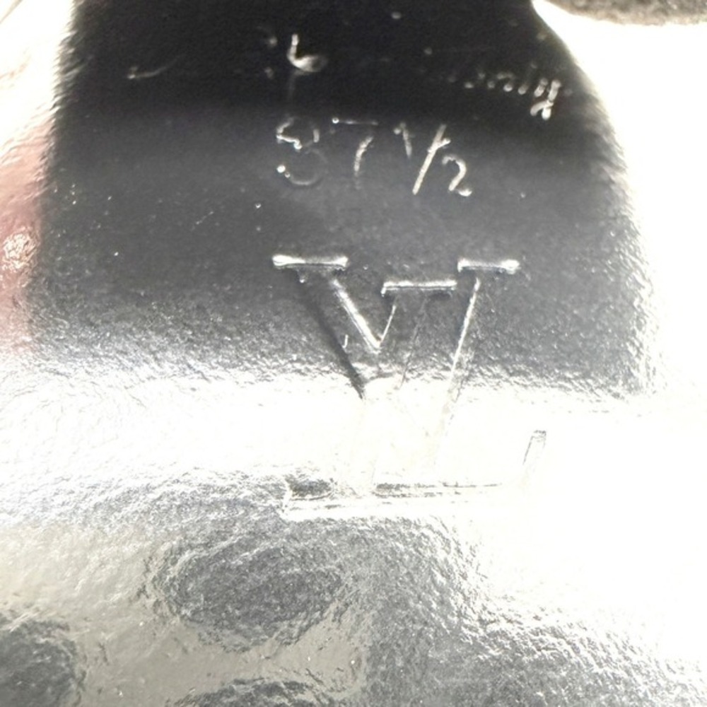 Louis Vuitton Black Wedge Sandals‎ Crystal Heels Ankle Strap 37.5 - Picture 8 of 10